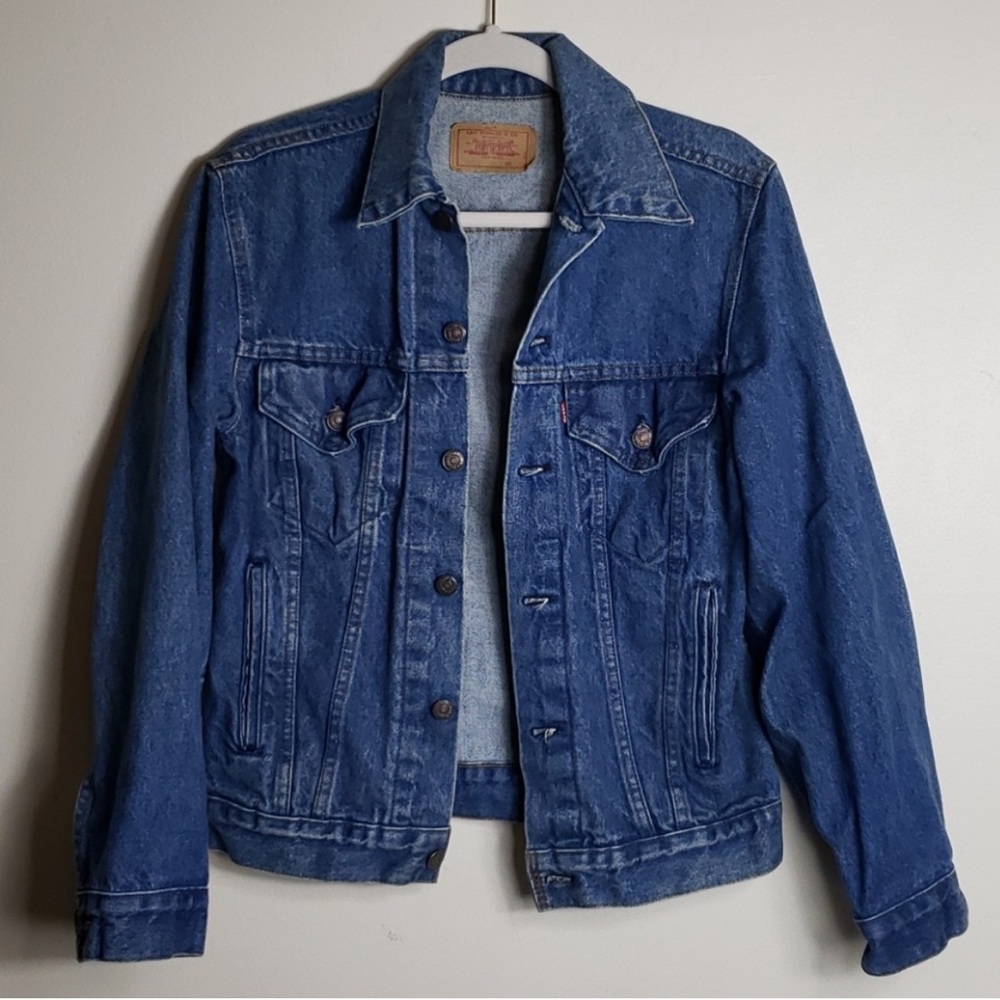 Vintage Levis Oversized Boyfriend Trucker Jacket Jean Denim